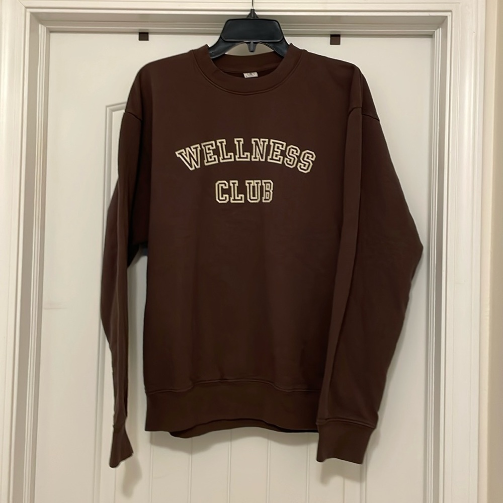 Sporty & Rich Wellness Club Flocked Crewneck - Picture 3 of 9